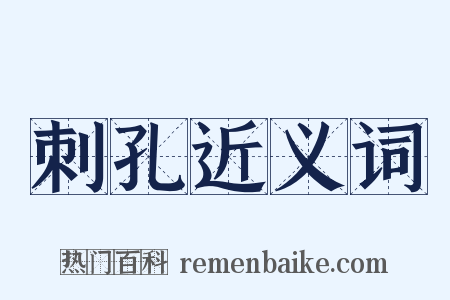 刺孔近义词是什么意思的图片